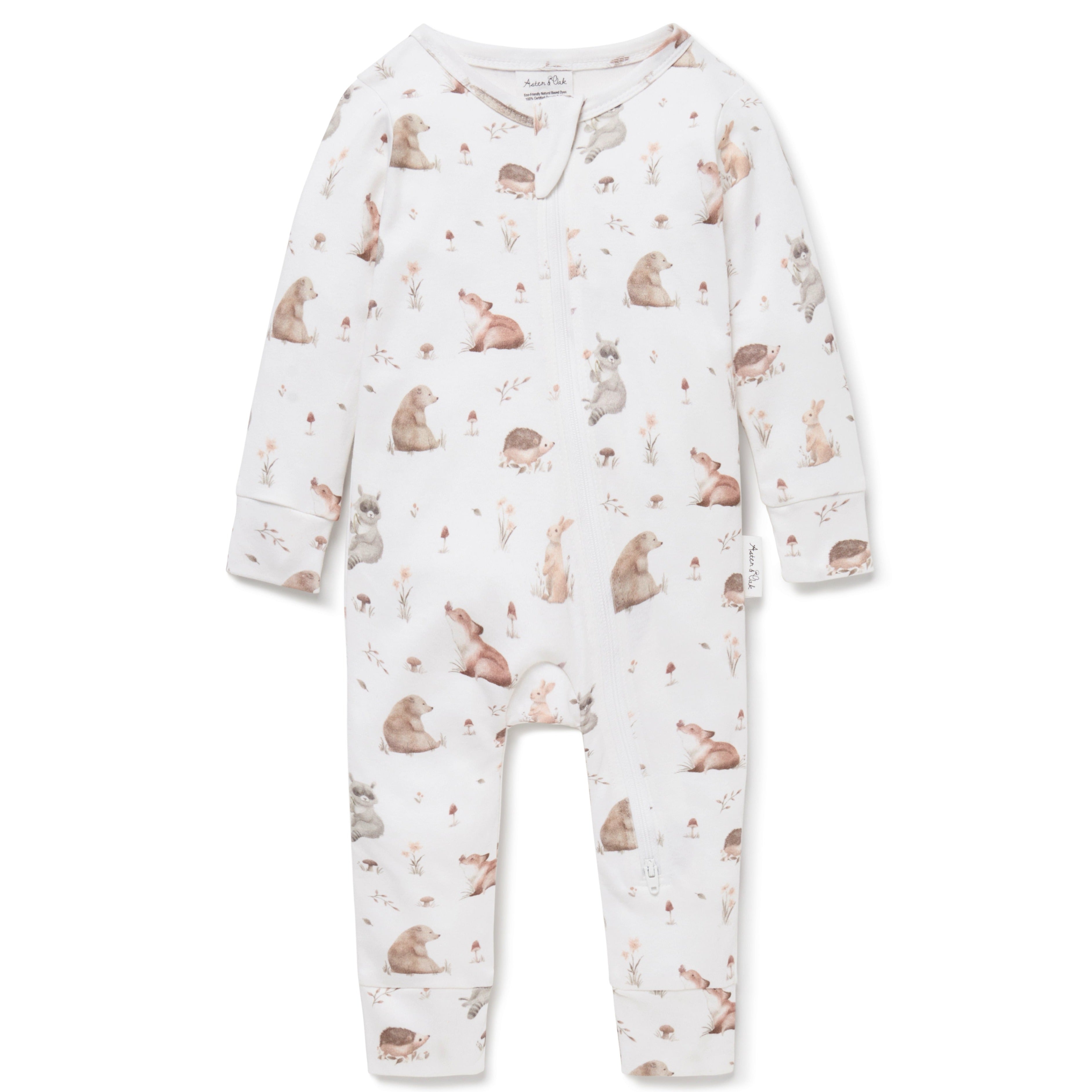 Aster & Oak | Forest Friends Zip Romper