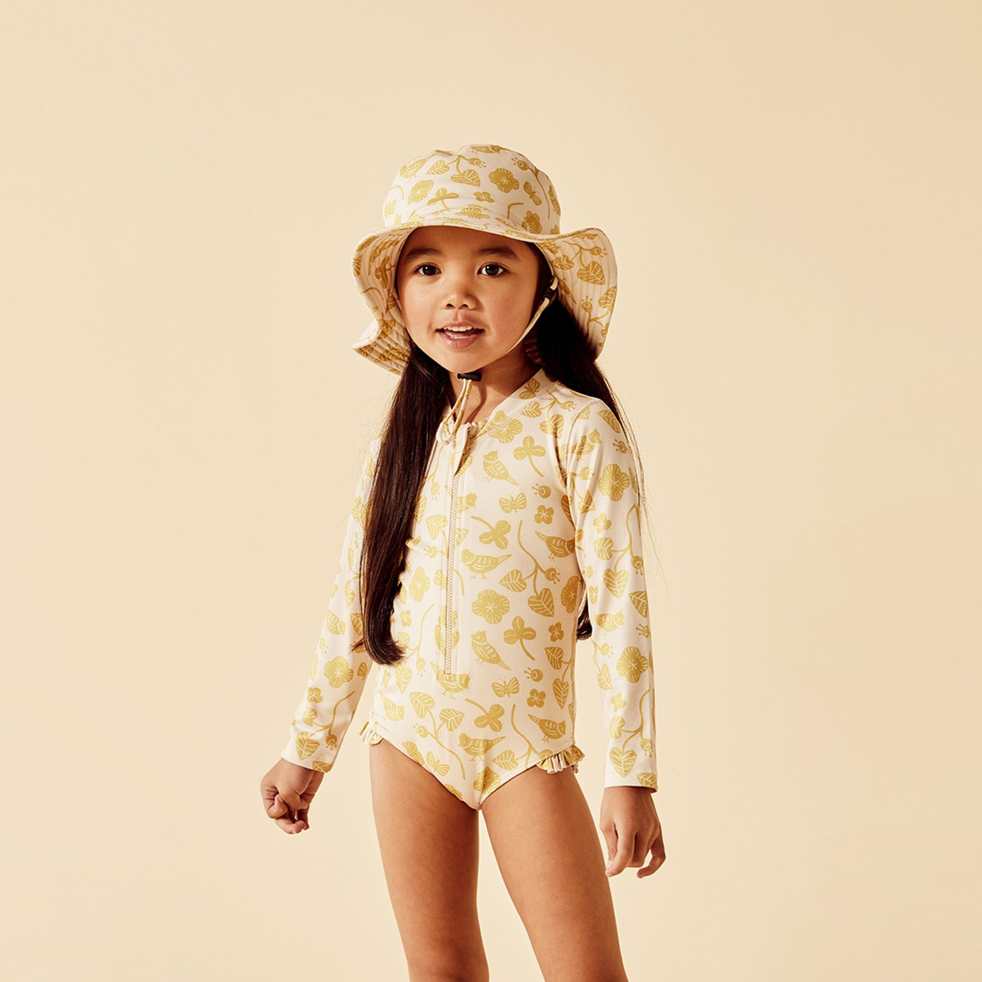 Swim Sun Hat - Goldie Floral