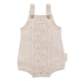 Aster & Oak | Oatmeal Cable Knit Romper