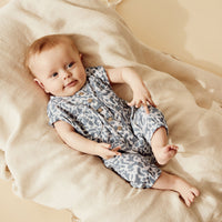 Wilson & Frenchy | Organic Crinkle Growsuit - Blue Coral