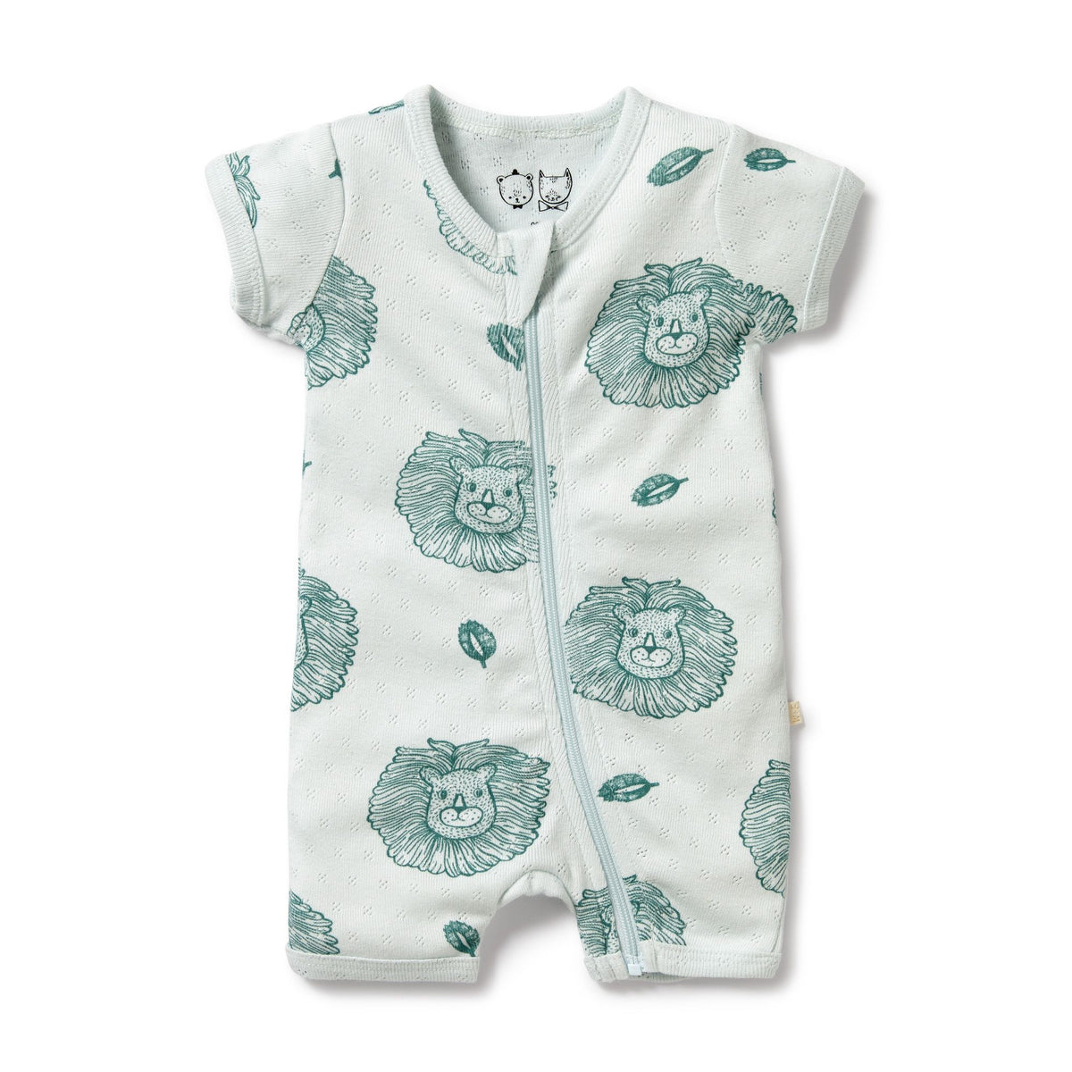 Wilson & Frenchy | Organic Pointelle Boyleg Zipsuit - Little Lion