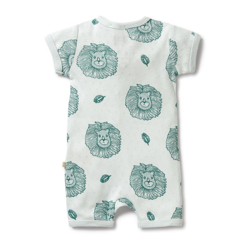 Wilson & Frenchy | Organic Pointelle Boyleg Zipsuit - Little Lion