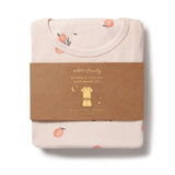 Organic Pointelle Short Sleeved Pyjamas - Peaches