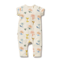 Wilson & Frenchy | Organic Ruffle Zipsuit - Cookie Cut