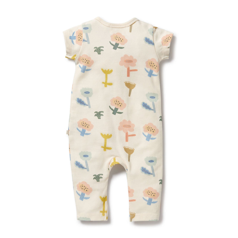 Wilson & Frenchy | Organic Ruffle Zipsuit - Cookie Cut