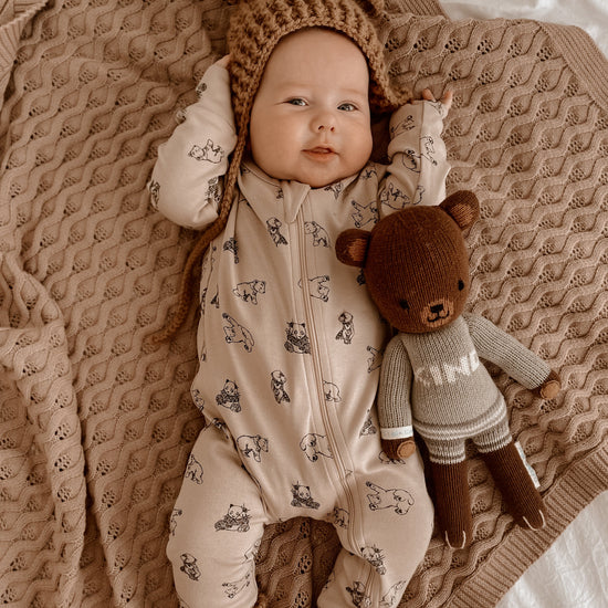 Aster & Oak | Bear Zip Romper