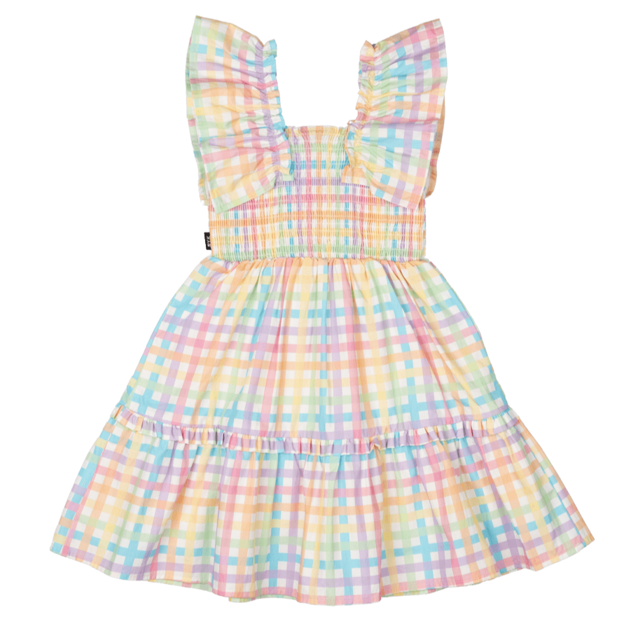 Rock Your Baby | Rainbow Plaid Dress