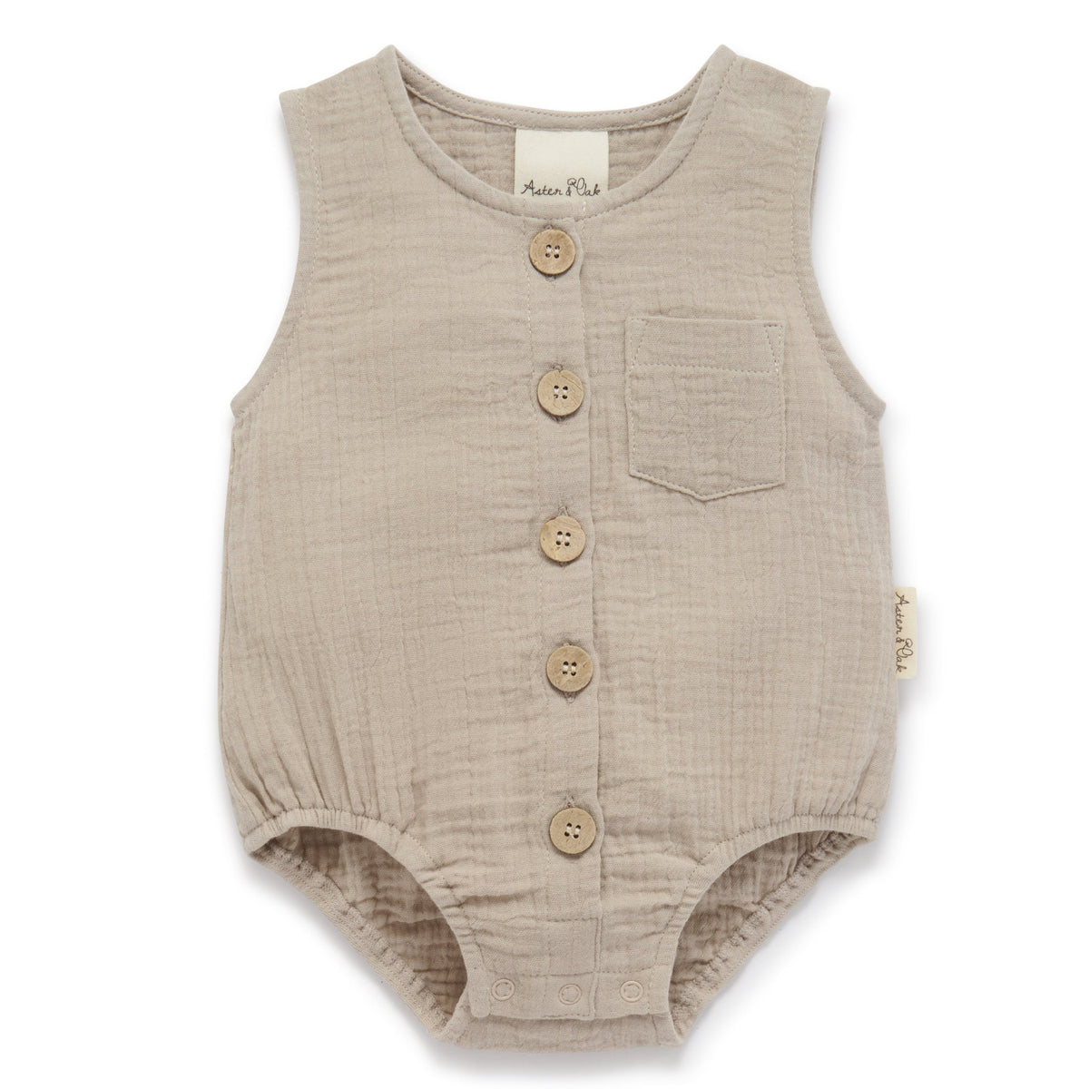 Aster & Oak | Sand Muslin Bubble Romper