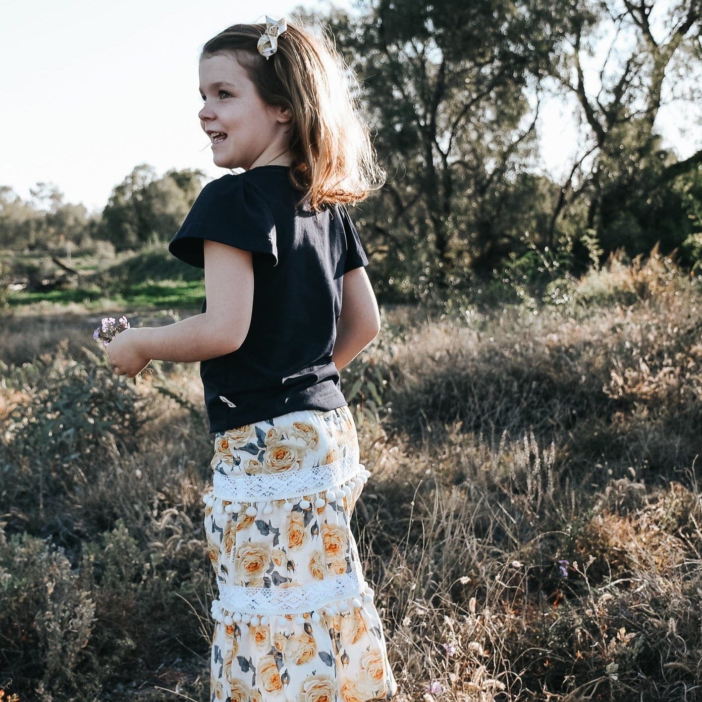 Love Henry | Maggie Skirt - Lemon Floral