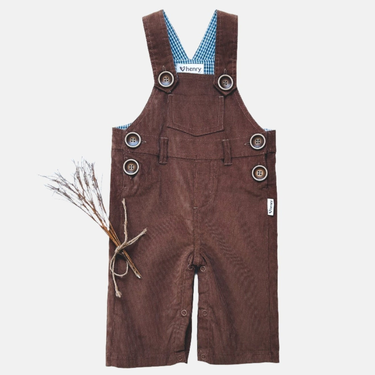 Love Henry | Roy Dungaree - Brown Corduroy