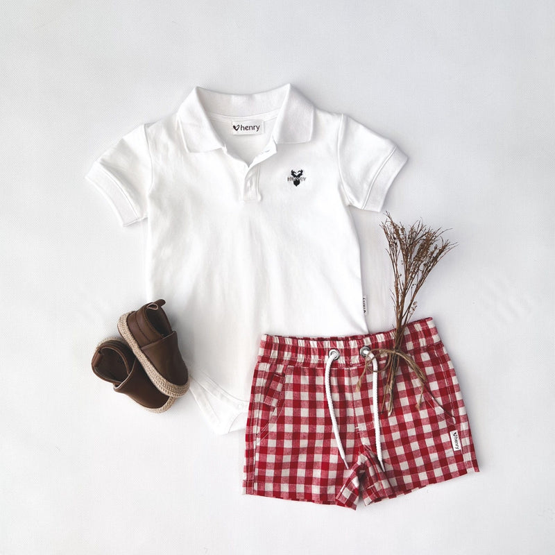 Love Henry | Sonny Short - Red Check