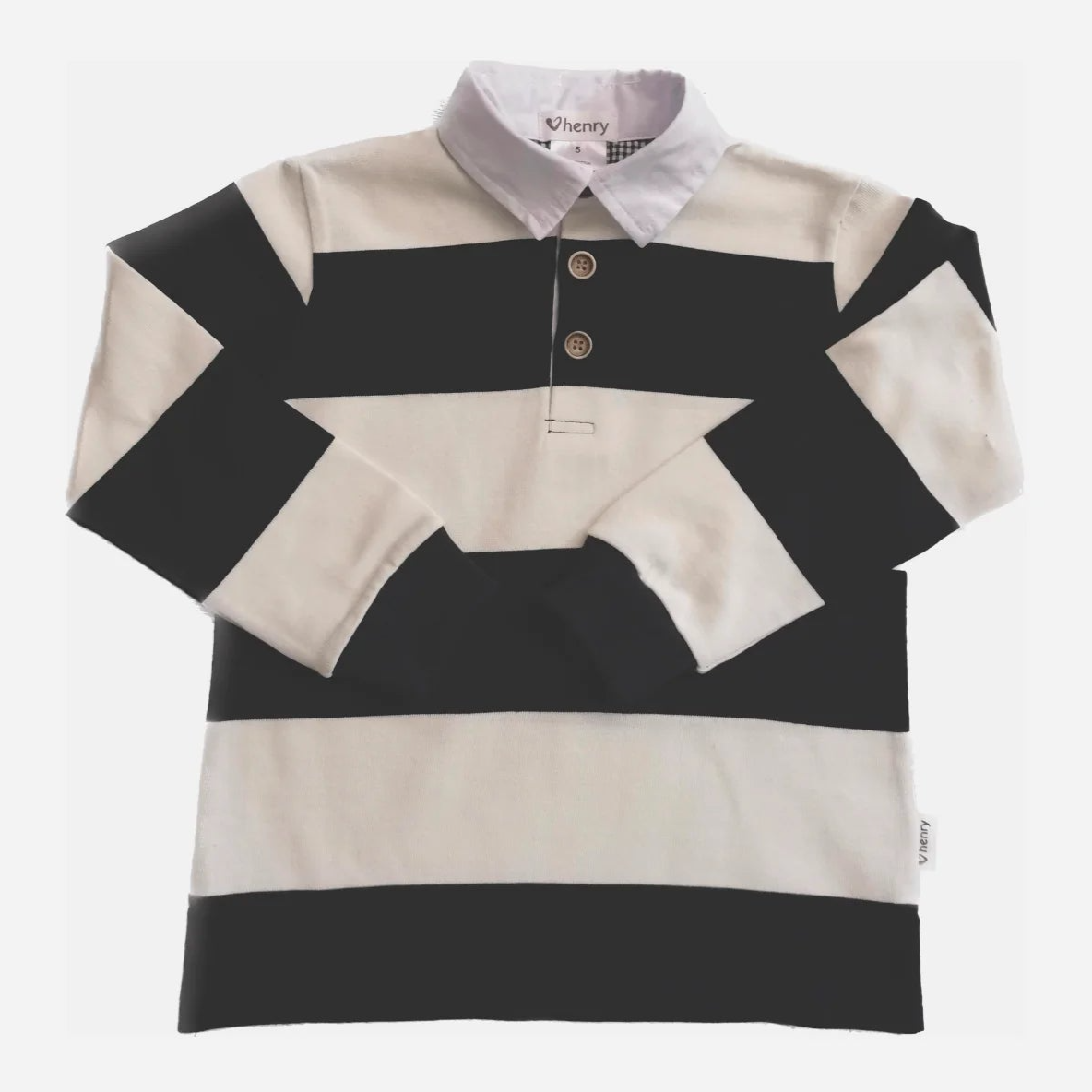 Love Henry | Freddie Rugby Polo - Cream Stripe