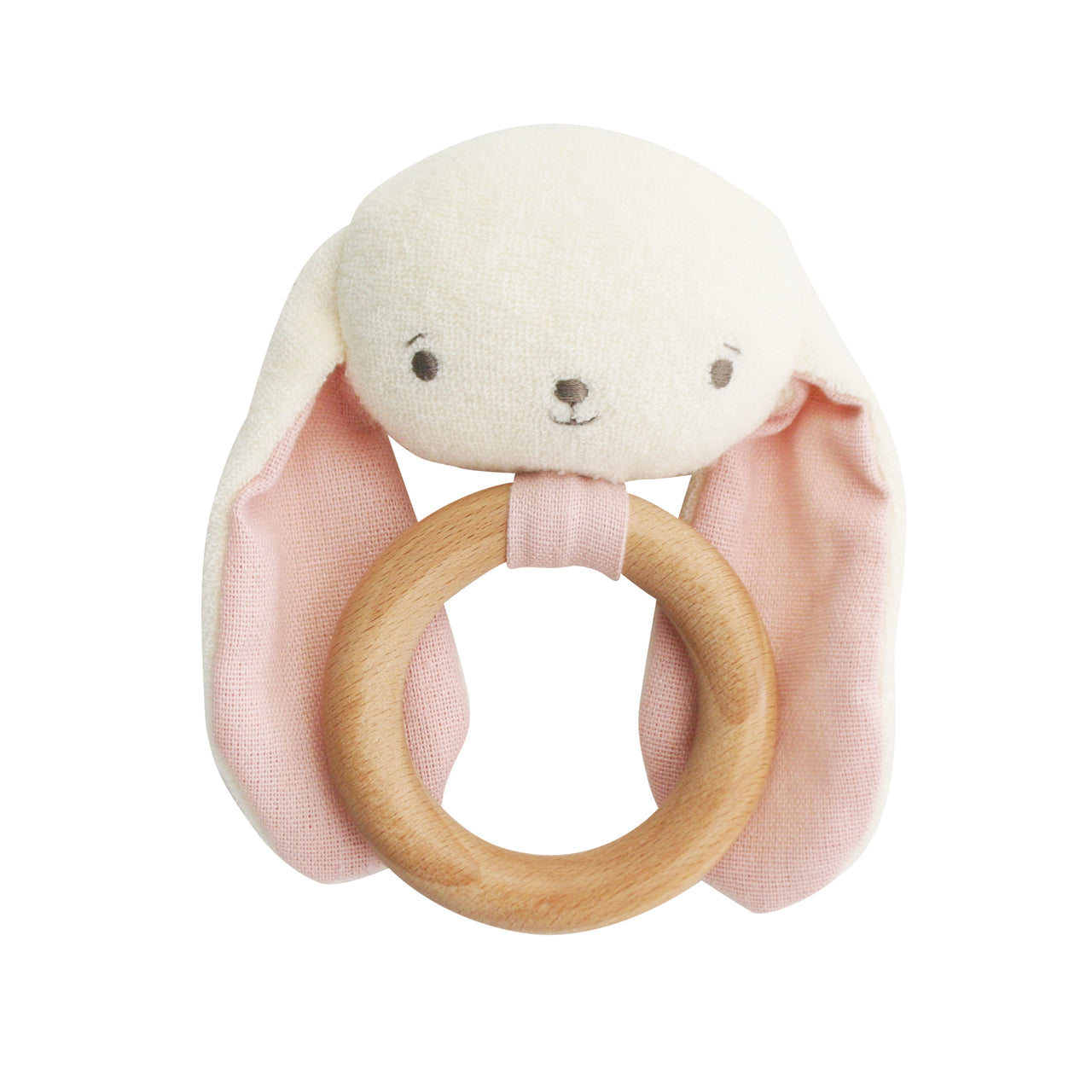 Alimrose Baby Bunny Teether Rattle - Pink