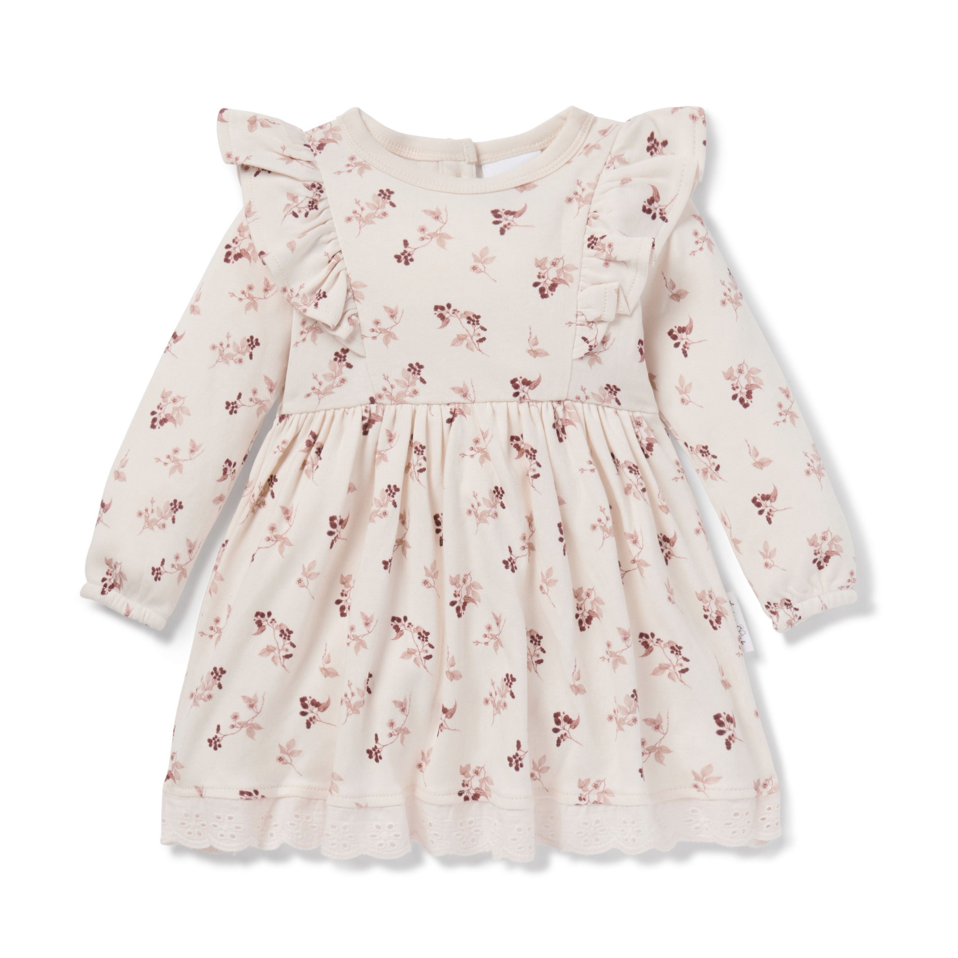 Aster & Oak Berry Ruffle Dress