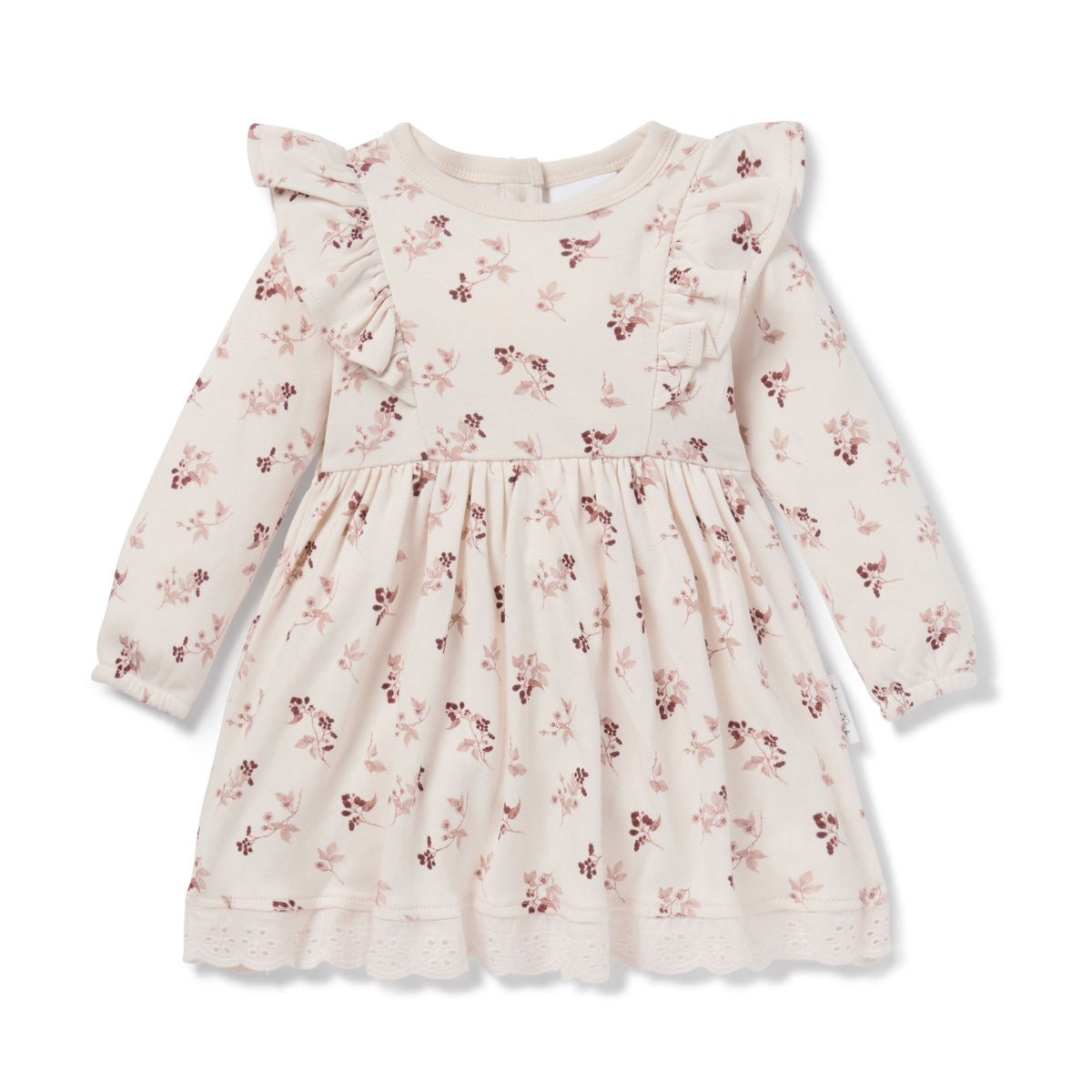 Aster & Oak Berry Ruffle Dress