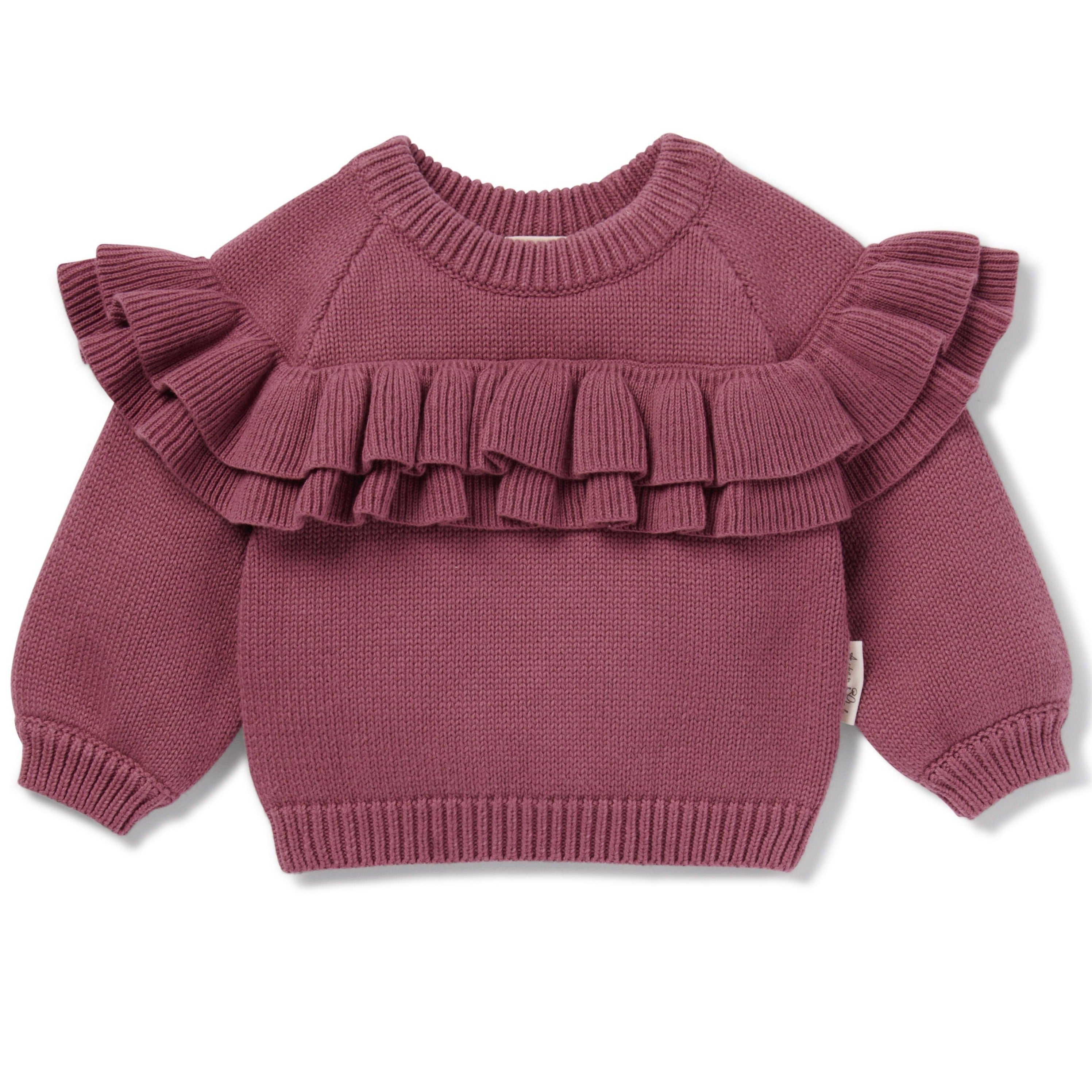 Aster & Oak Berry Ruffle Jumper