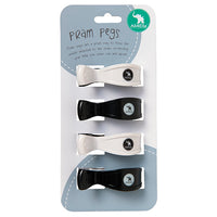 All4Ella | 4 Pack Pegs - White/Black Two Tone