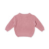 Indigo & Lellow pink chase chunky knit jumper 