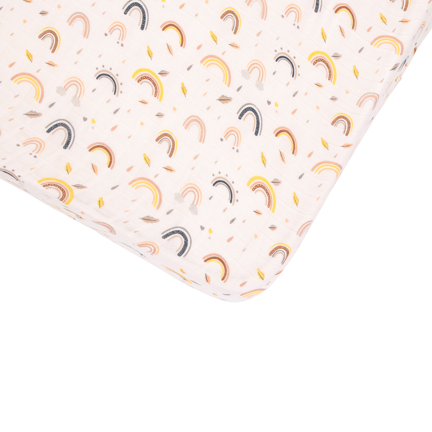 All4Ella | Cot Sheet Bamboo Cotton - Rainbows