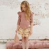 Kapowkids | Old Rose Rib Flutter Top