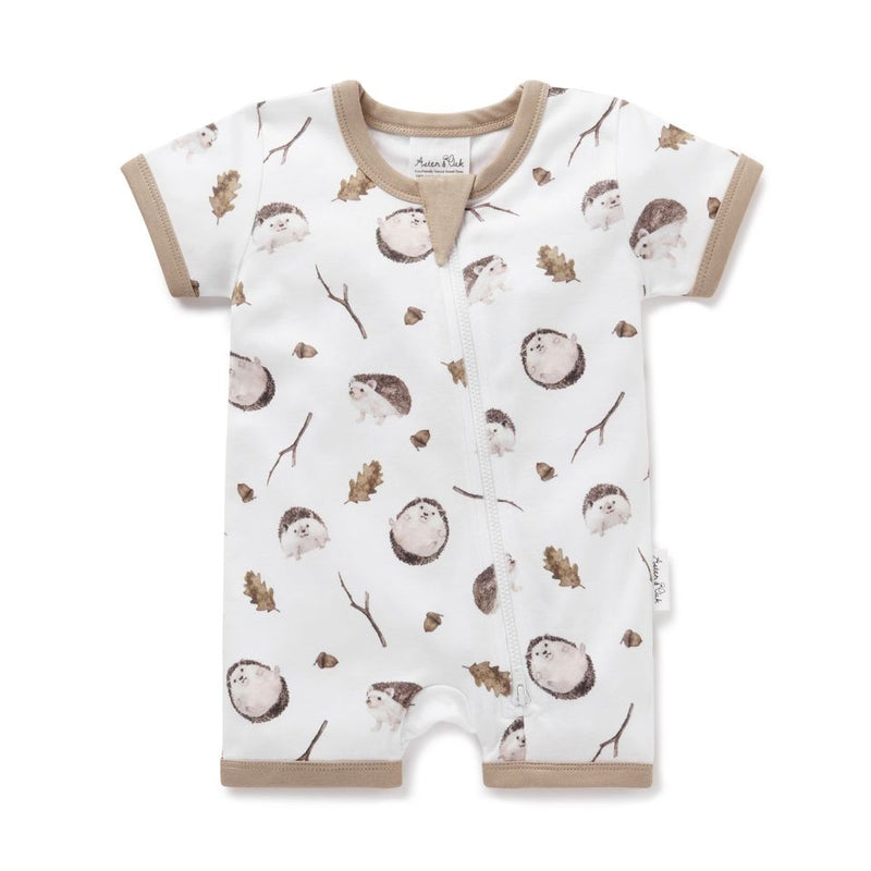 Aster & Oak Hedgehog Zip Romper