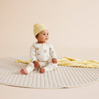 Wilson & Frenchy | Pastel Yellow Knitted Spot Beanie - LAST Size 00