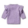 Wilson & Frenchy | Pastel Lilac Fleck Knitted Ruffle Jumper - LAST Size 0