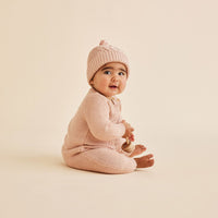 Wilson & Frenchy | Knitted Cable Growsuit - Rose