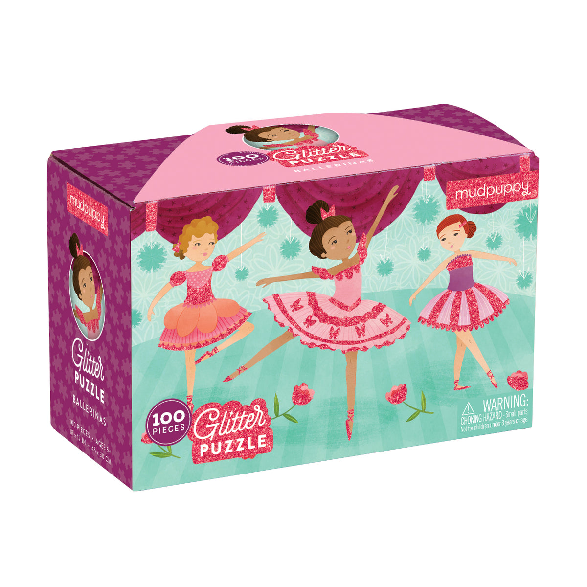 Mudpuppy | 100 pc Glitter Puzzle - Ballerinas