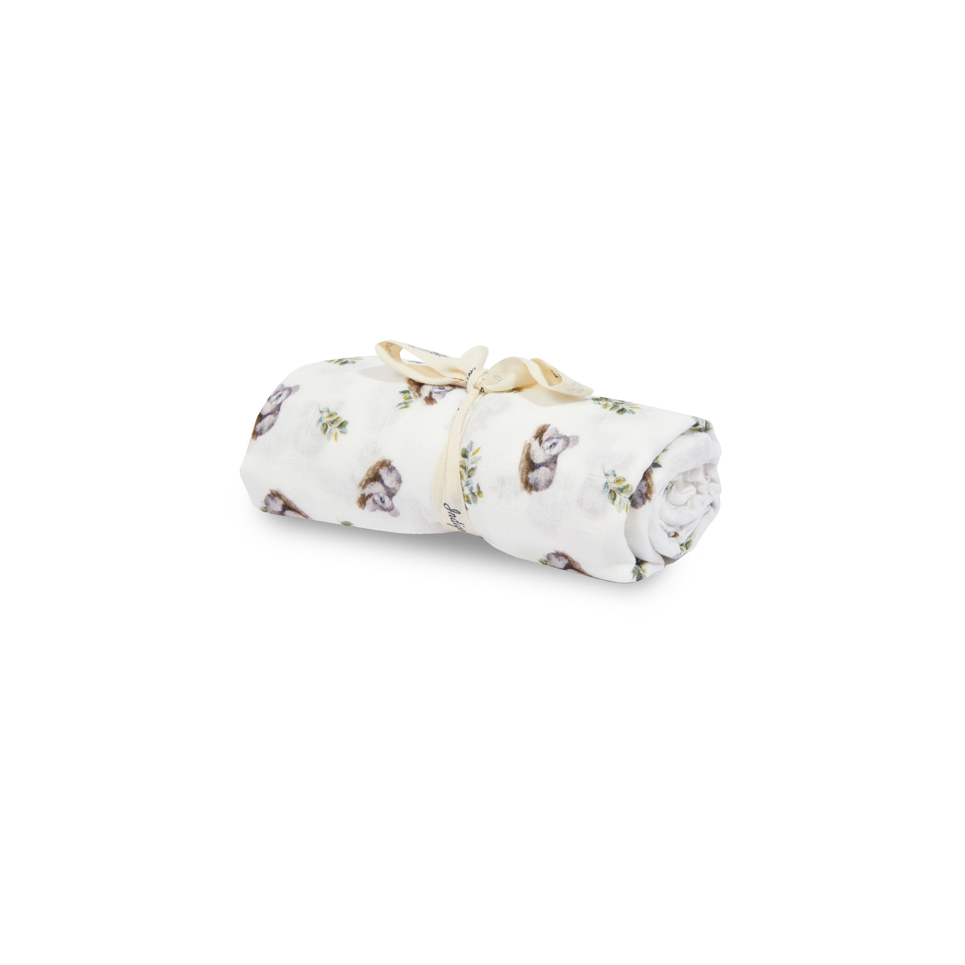 Indigo & Lellow Muslin Wrap - Sleepy koala