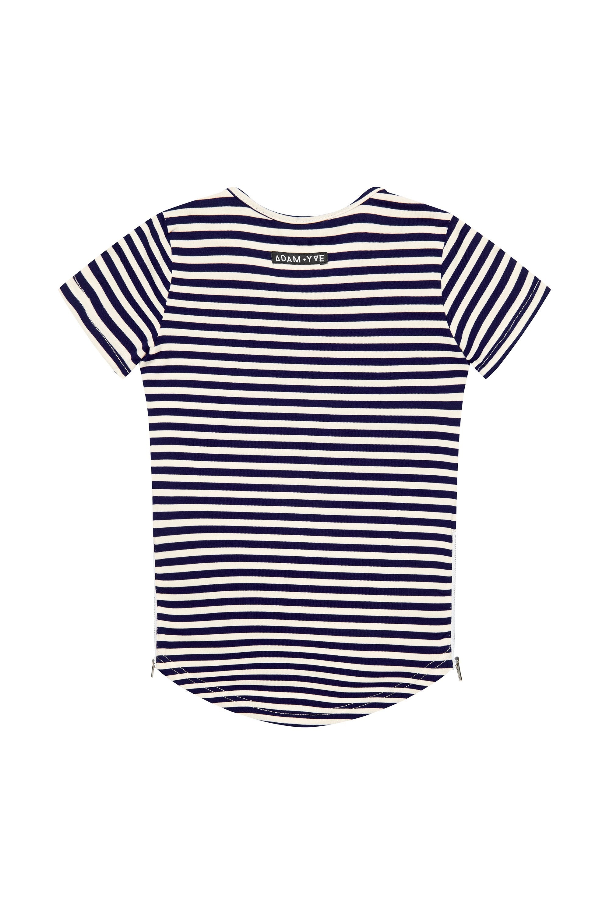 Adam+Yve | Navy Side Zip Tee - LAST Size 2, 8