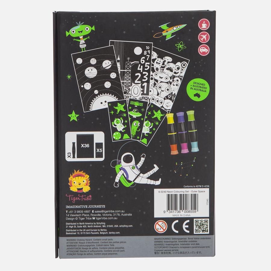 Tiger Tribe | Neon Colouring Set - Outer Space