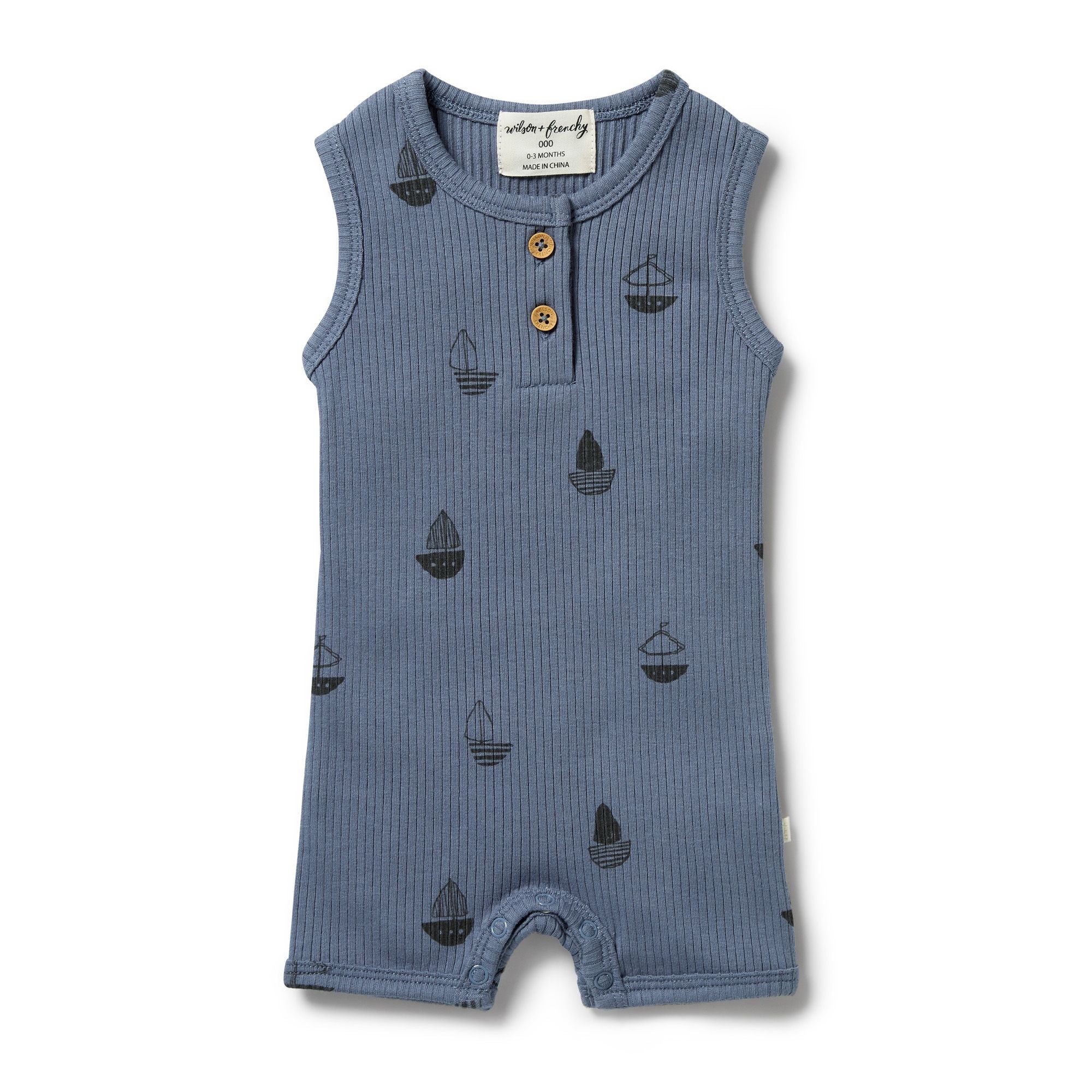 Wilson & Frenchy Organic Rib Growsuit - Billie Boats