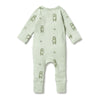 Wilson & Frenchy | Organic Rib Zipsuit with Feet - Bear Hug