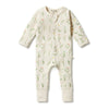 Wilson & Frenchy Organic Zipsuit with Feet - Wild Flower