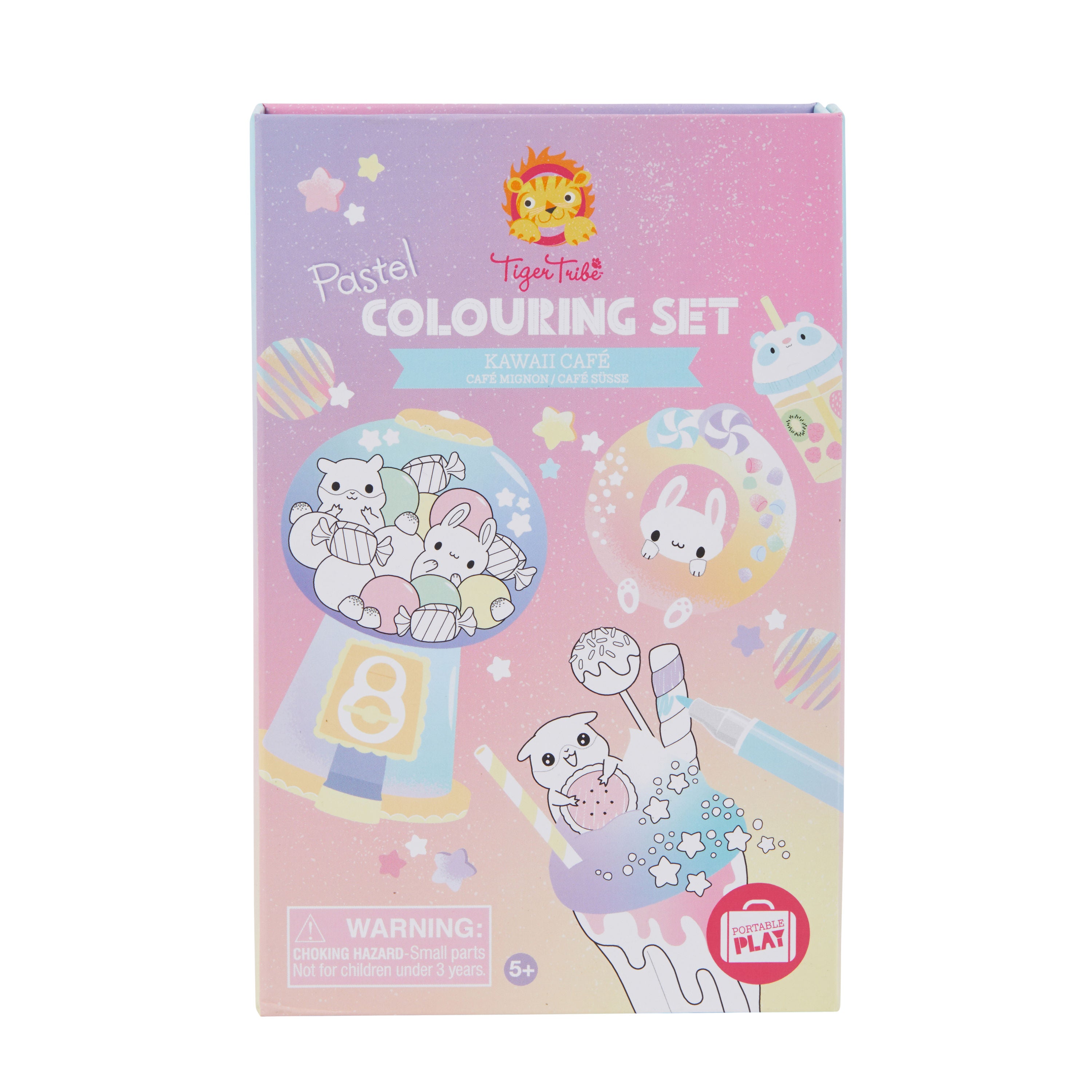 Tiger Tribe Pastel Colouring Set - Kawaii Cafe