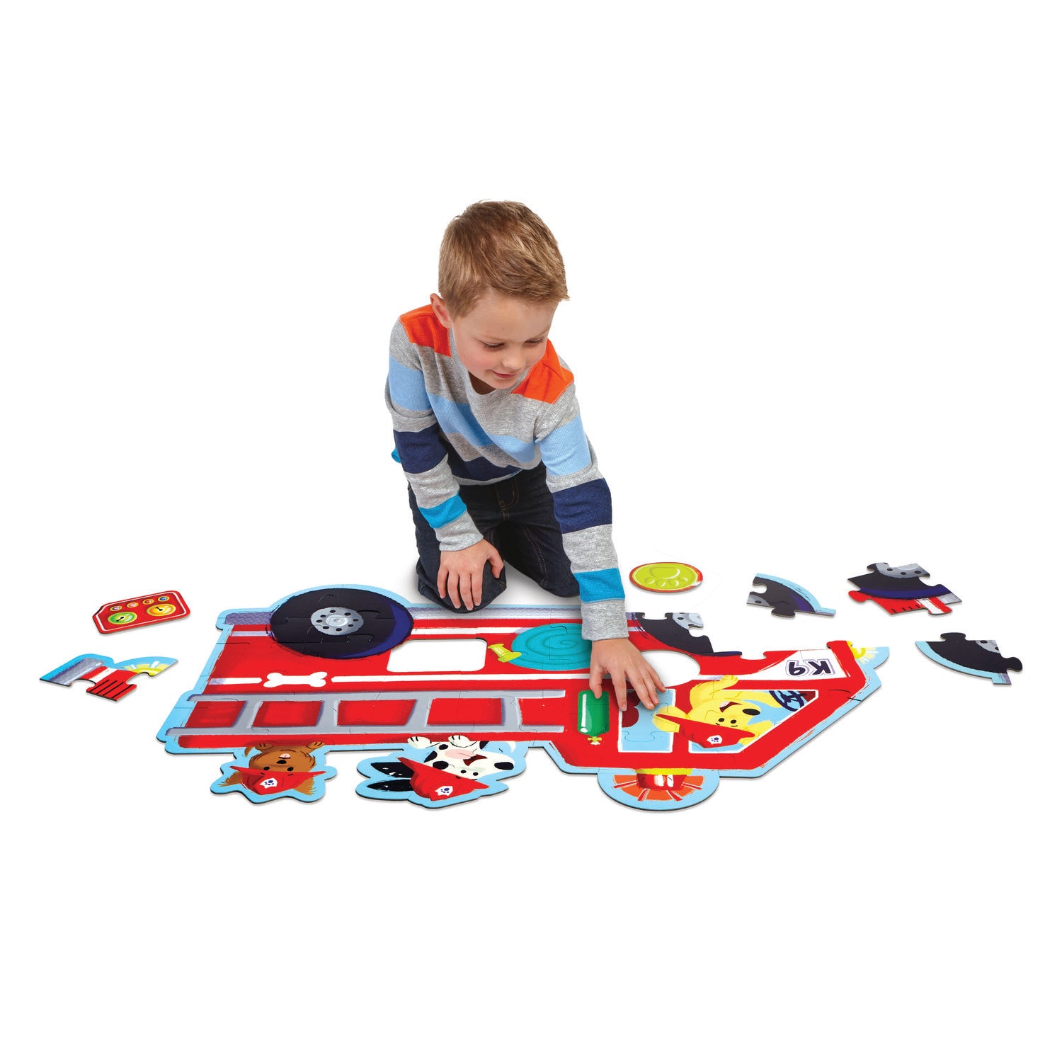 Peaceable Kingdom | 40 pc Floor Puzzle - Fire Truck Pup