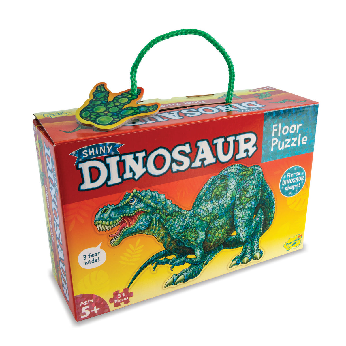 Peaceable Kingdom | 40 pc Floor Puzzle - Shiny Dinosaur