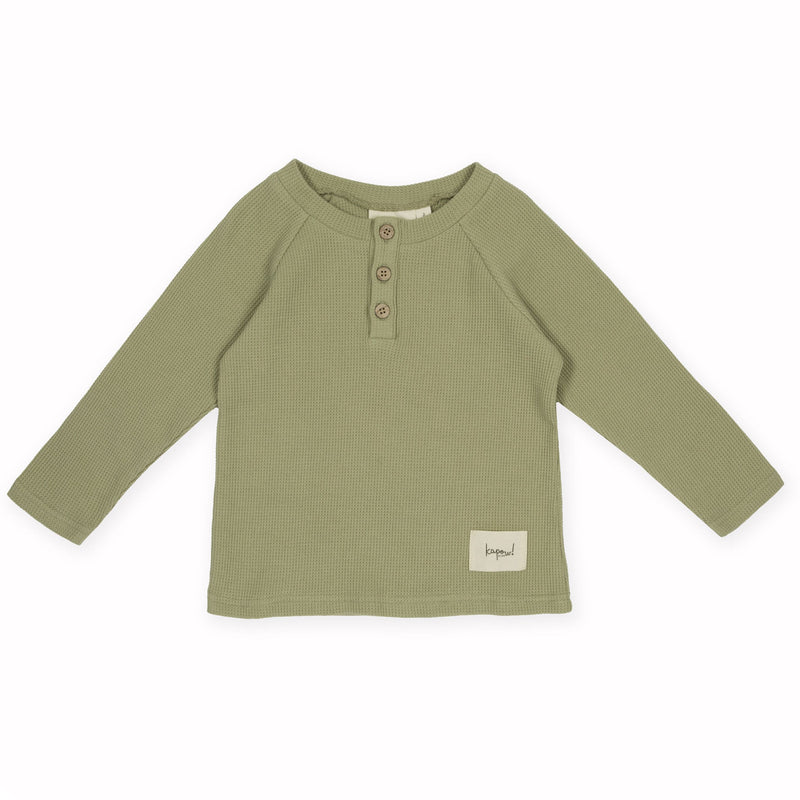 Kapowkids Sage Waffle top