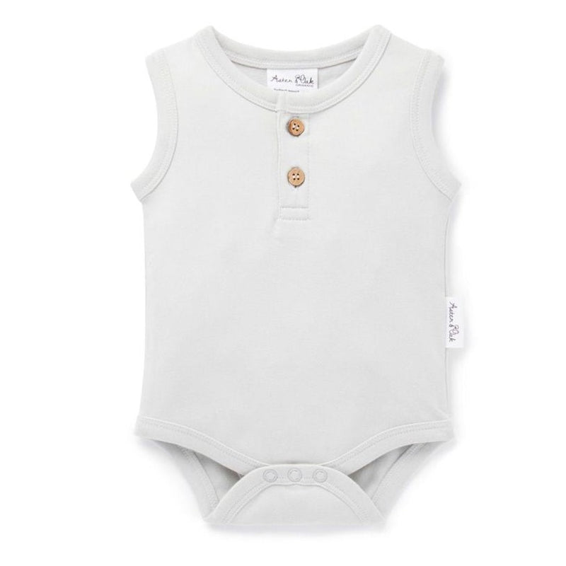 Aster & Oak | Silver Grey Singlet Onesie - LAST Size 0000